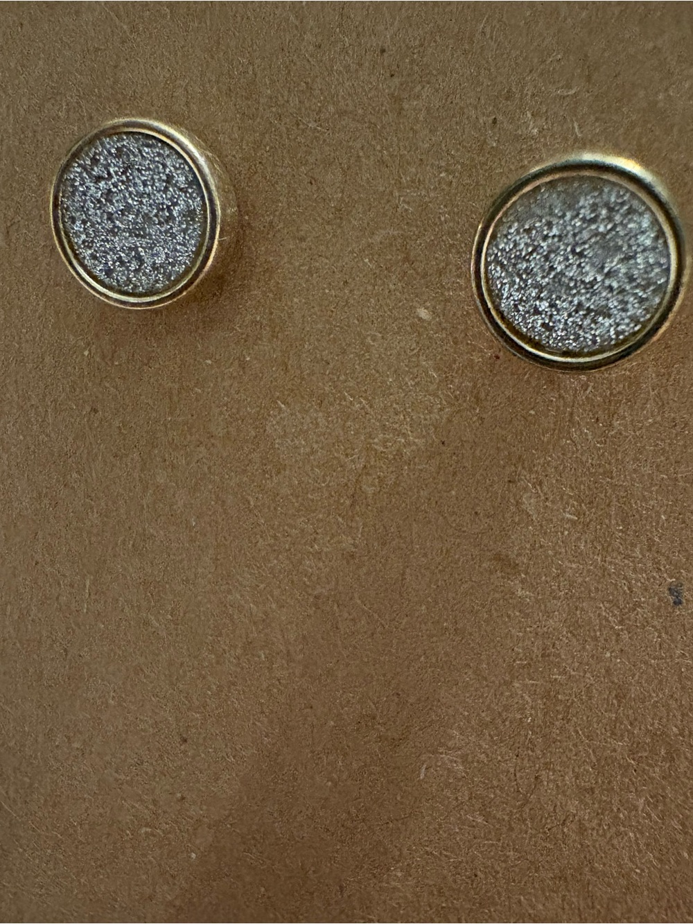 Gold-Tone Glitter Round Stud Earrings - Women's Jewelry